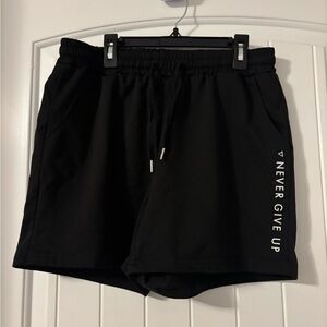 SHEIN Black Elastic Waist Shorts